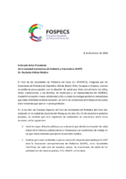 Carta del FOSPECS a la SVPP – 2018