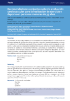 Pauta Recomendaciones conjuntas sobre la evaluación cardiovascular para la realización de ejercicios y deporte en personas menores de 35 años
